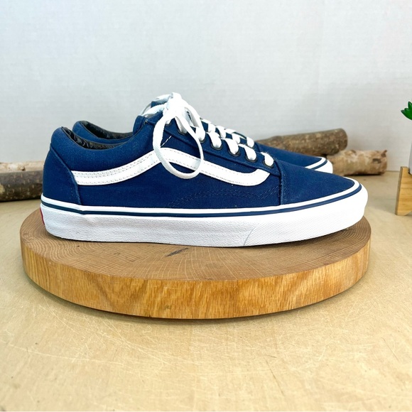 Vans Old Skool Classic Navy & White Low-Top Canvas Sneakers 7.5 Men / 9 Women - Picture 11 of 15